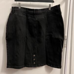 Vintage deadstock black denim skirt